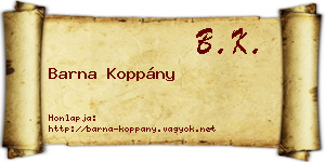 Barna Koppány névjegykártya